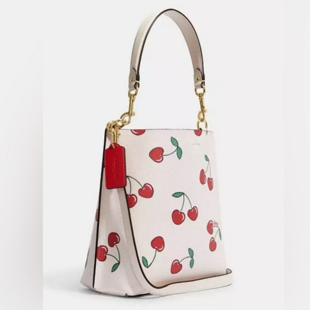 Coach CHERRY MOLLIE Bucket CHALK MULTI Purse Handbag Crossbody NWT NEW Bag Gift - Picture 2 of 14